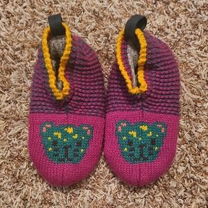 Bombas Vibrant Knit Slippers with Animal Motif